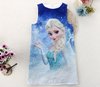 Mädchenkleid aus Strukturstoff mit Disney Frozen-Print