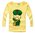 Weiche Baumwollshirts mit Motiv in Gelb